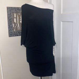 NWT French Connection One-Shoulder Asymmetrical SEXY 🤩 Black Dress S/M